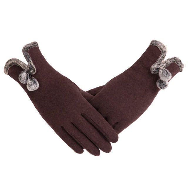 Années 40 Gants Fourrure Automne-Hiver Glamour