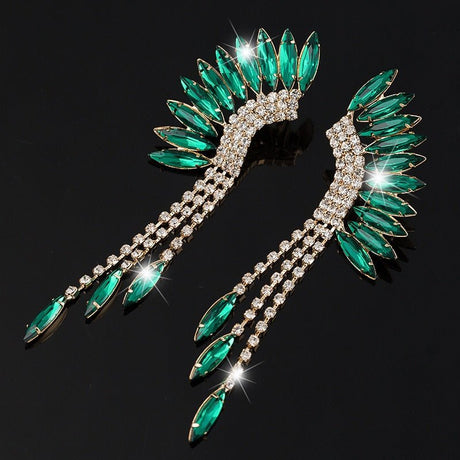 Années 50 Boucles d'Oreilles Tombantes Strass - Ma Penderie Vintage