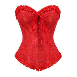 Années 50 Corset Bustier Rétro Bettie Page Rouge - Ma Penderie Vintage