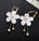 Années 60 Boucles D'oreilles Créoles Fleurs - Ma Penderie Vintage