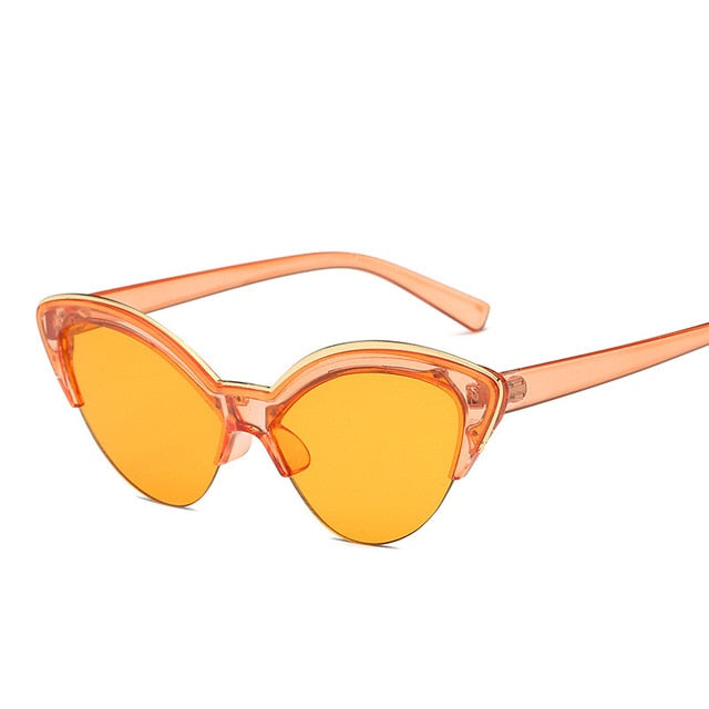 Années 50 Lunettes De Soleil Cat Eye Pin Up Orange - Ma Penderie Vintage