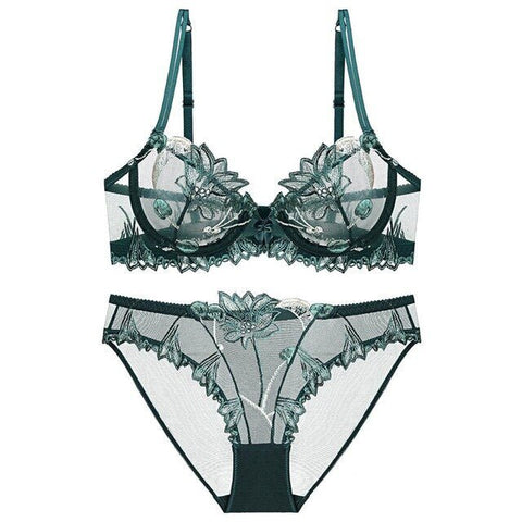 Années 70 Ensemble Soutien-Gorge et Jarretière Rétro