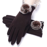 Années 40 Gants Fourrure Automne-Hiver Glamour