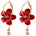 Années 60 Boucles D'oreilles Créoles Fleurs - Ma Penderie Vintage