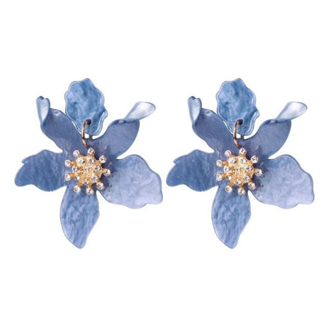 Années 30 Boucles d'Oreilles Fleur Résine Rétro - Ma Penderie Vintage