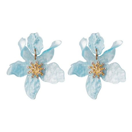 Années 30 Boucles d'Oreilles Fleur Résine Rétro - Ma Penderie Vintage
