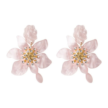 Années 30 Boucles d'Oreilles Fleur Résine Rétro - Ma Penderie Vintage