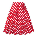 Années 50 Jupe Cercle À Pois Pin Up Rouge - Ma Penderie Vintage